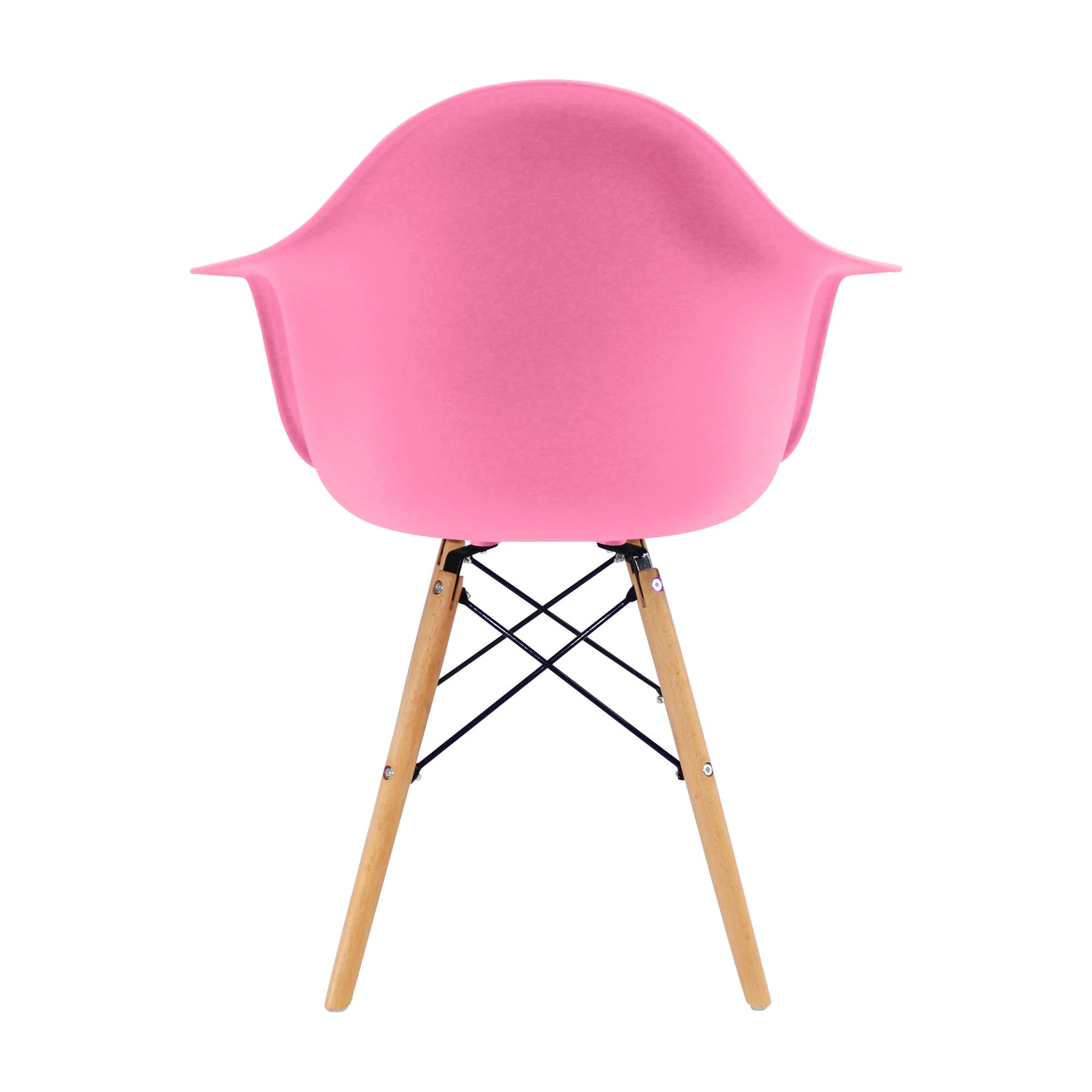 Silla DKR Con Brazos Tipo Eames Rosada BoxBit