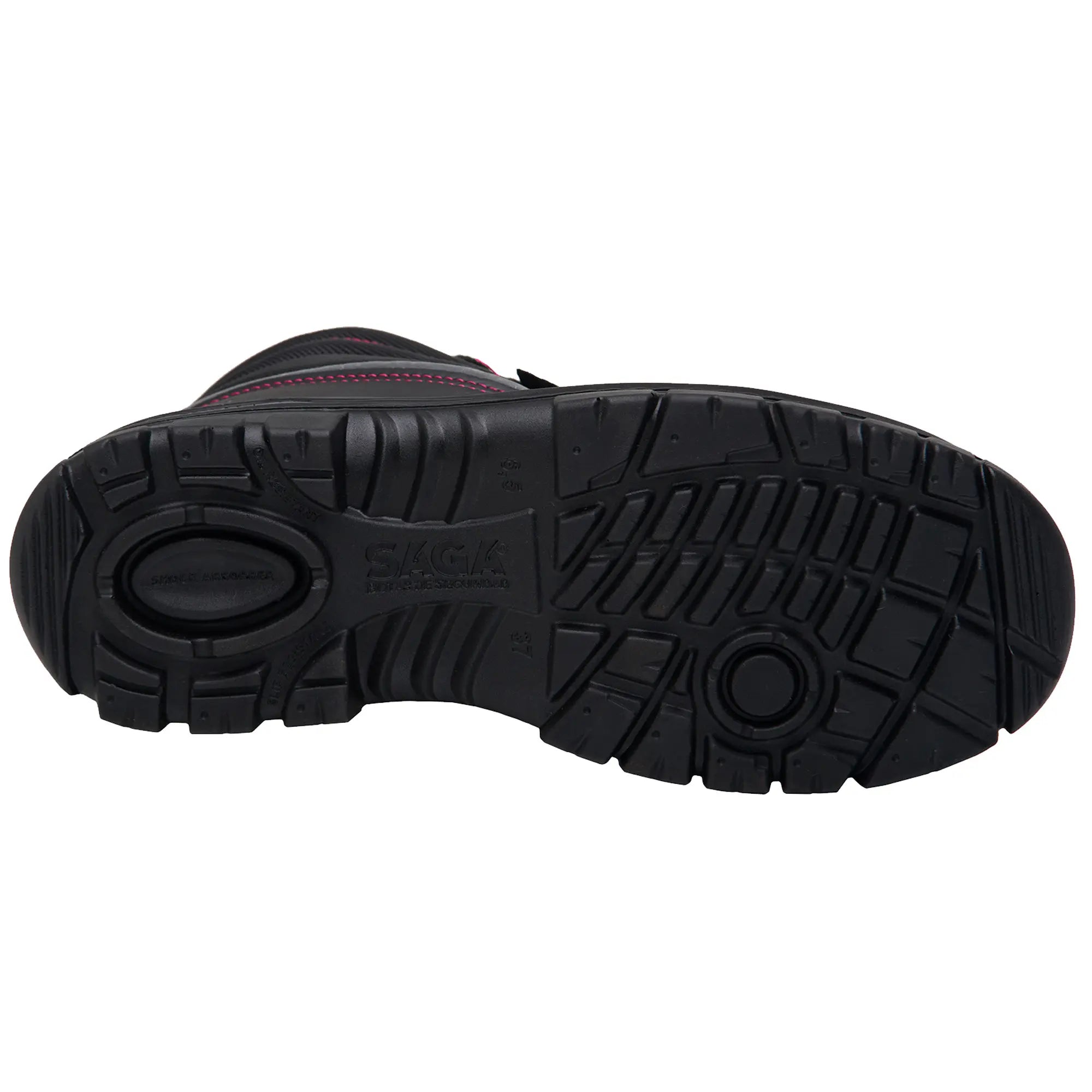 Bota de Seguridad SAGA Operador Mujer Ref. 2041WE Negro/Fucsia