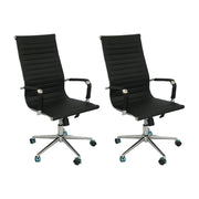 Set x 2 Sillas ESTERILLA Oficina Altas Negras DROPSHI