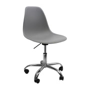 Silla DKR Con Ruedas Tipo Eames Gris BoxBit
